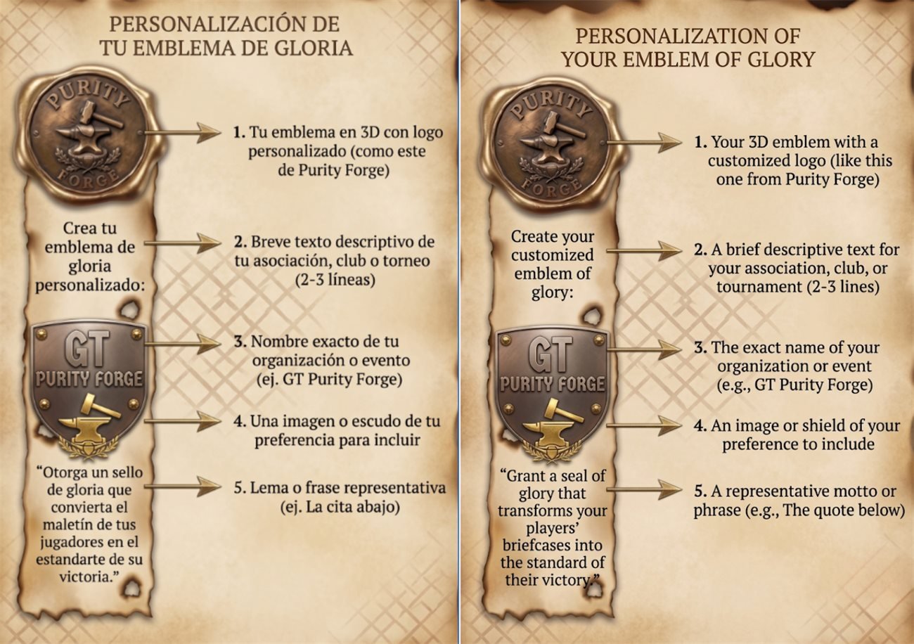 Ejemplo de personalización de tu emblema de gloria